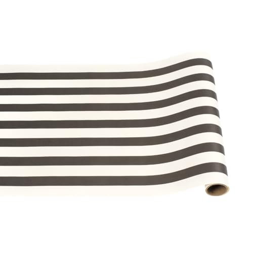 Schwarz-weiß gestreifter Papier-Tischläufer, 63 cm lang x 50,8 cm breit von Hester & Cook