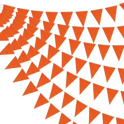 HESTYA 42 Stück Wimpel Banner Flagge Wimpelkette Dreieck Banner Wimpel für Geburtstage Klassenzimmer Schule Karneval Girlande Outdoor Events Party Hängende Dekoration, Orange HESTYA 42 Stück Wimpel Banner Flagge Wimpelkette Dreieck Banner Wimpel für Geburtstage Klassenzimmer Schule Karneval Girlande Outdoor Events Party Hängende Dekoration, Orange von Hestya