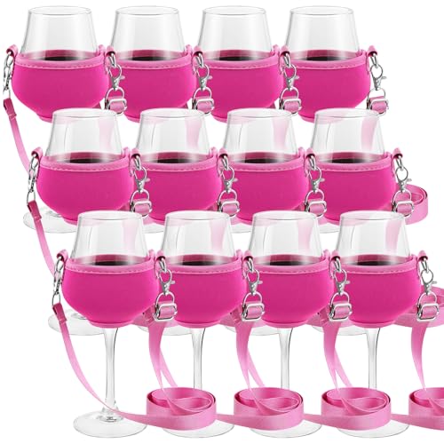 Hestya 12 Stück Weinglashalter zum Umhängen Tragbarer Weinglashalter für Hals Glashalter zum Umhängen Weinglas Halterung für Weinwanderung Junggesellinnenabschied Hochzeit Geburtstag Party(Rosenrot,L) Hestya 12 Stück Weinglashalter zum Umhängen Tragbarer Weinglashalter für Hals Glashalter zum Umhängen Weinglas Halterung für Weinwanderung Junggesellinnenabschied Hochzeit Geburtstag Party(Rosenrot,L) von Hestya