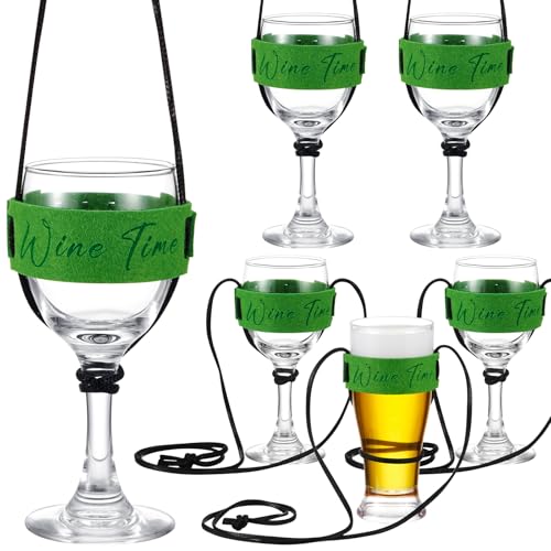 Hestya 6 Stück Weinglasalter zum Umhängen aus Filz Tragbare Weinglas Halterung Hals Becherhalter Festival Glashalter Hängend Weinglas zum Umhängen für Weinfest Party Geburtstag Weihnachte Picknicks Hestya 6 Stück Weinglasalter zum Umhängen aus Filz Tragbare Weinglas Halterung Hals Becherhalter Festival Glashalter Hängend Weinglas zum Umhängen für Weinfest Party Geburtstag Weihnachte Picknicks von Hestya