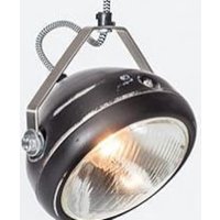 Nr. 5 Scheinwerfer Pendelleuchte Schwarz - Aus Vintage-Scheinwerfer Gefertigt Mit Eisenkabel von HetLichtlab