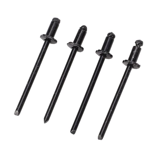 HETHLIF Aluminiumblindnieten, Dash Rosette Nieten Autos Rosette Nieten Aluminium 4pcs Rose Geeignet für Verschiedene Autoteile, die Nietfixierung Benötigen (BLACK) von Hethlif