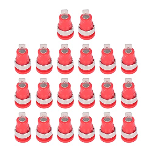 HETHLIF Bananenbuchse, Banana -Jack -Buchse 4 Mm Starke Konnektivität Korrosionswiderstand 20pcs Bananenbuchse, Gute Leistung Elektrische Testzubehör Bananenstopfen (Rot) von Hethlif