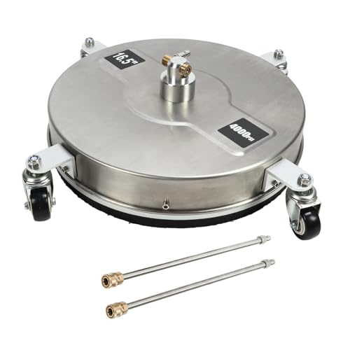 HETHLIF Druckunterbrechung, Druckunterbrecher Oberflächenreiniger Betonreiniger mit 2 Verlängerungsstab 1/4in Schnellstopfen 4 Hocheffizienz Bodenkraftwerbung für die Druckunterbrecheroberfläche von Hethlif