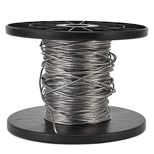 HETHLIF Elektrischer Zaundraht, Zaundrehbewegungszaun mit Hoher Elastizität 100 M Hochspannung Impuls Impuls Elektronischer Zaun Aluminium Magnesium Legierung Legierung für Gartenzaun von Hethlif
