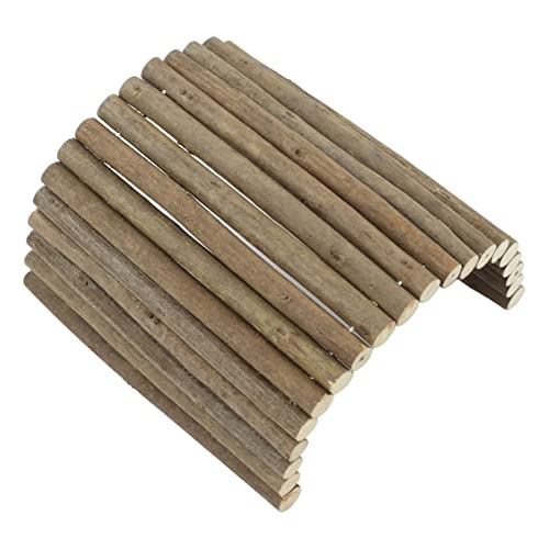 HETHLIF Hamsterspielzeug, Holz Hamster -Tunnel Flexibler und Biegsamer Hamsterbrücken Sicherer Strauch für Rennmeld, Meerschweinchen, Chinchilla, Frettchen, Igel, Ratte (20 * 40CM) von Hethlif
