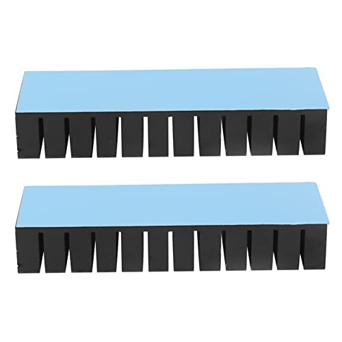 HETHLIF Kühlkörper, Aluminium Kühlkörper Kupfer 120 X 40 X 20 Mm Elektronischer Heizkörper 2pcs Kühlflossen Aluminium -Stromkühler -Heizkabinen für Elektronikscheiben für Elektronikscheiben (Mit von Hethlif