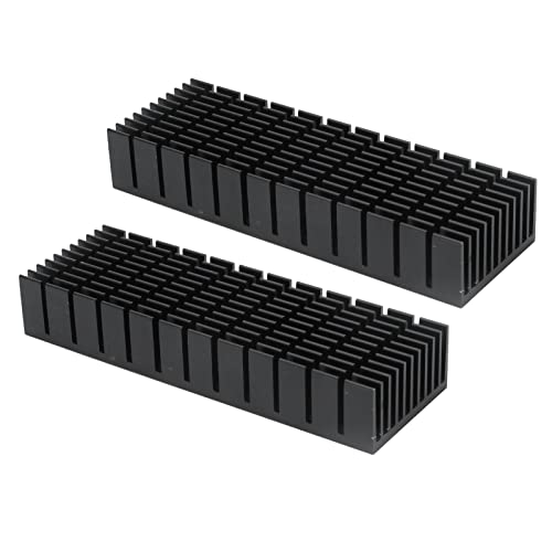 HETHLIF Kühlkörper, Aluminium Kühlkörper Kupfer 120 X 40 X 20 Mm Elektronischer Heizkörper 2pcs Kühlflossen Aluminium -Stromkühler -Heizkabinen für Elektronikscheiben für Elektronikscheiben (Kein von Hethlif