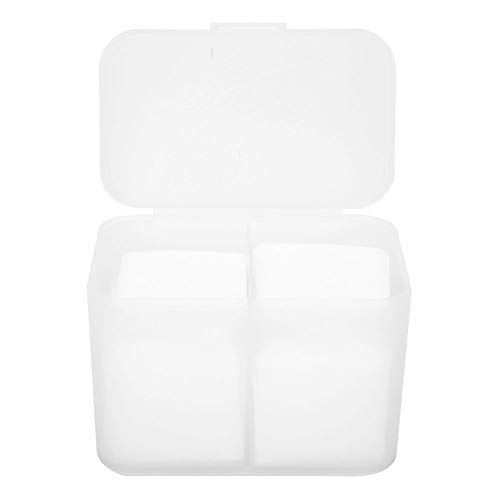 HETHLIF Nagellackentferner -Pad -Halter mit 2 Gittern, Transparenten Kosmetischen Aufbewahrungsbehälter für die Organisation von Nagelwerkzeugen, Baumwollpolster und Handwerksvorräten, für (klar) von Hethlif