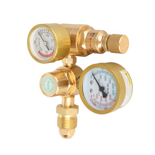 HETHLIF SchweißGasregler, Schweißwagen Agron CO2 -Messdurchflussmesser Ventil MIG TIG -Fließmesser Schweißer Gasregler G5/8 Zoll Gewinde Einlass 1/4 Zoll Auslass von Hethlif