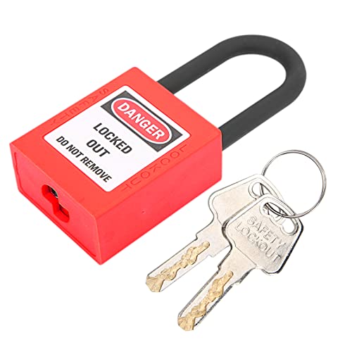 HETHLIF Sicherheitsvorhängeschockset, Lockout -Tagout -Schlösser Set Lockout Tagout Kit Isolation Sicherheitsschloss 38 Mm für Baustellen (Rot) von Hethlif