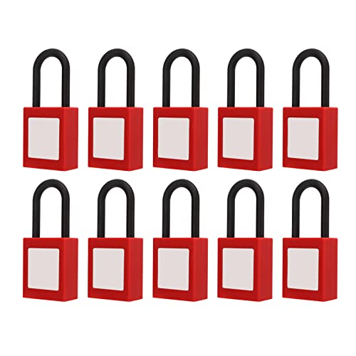 HETHLIF Vorhängeschloss, Lock Pick -Set -Lockout Tagout Schleusen mit Kupferschlüssel 10 Set Lock Nylonstrahl Isolieren Sie Sicherheitspadlock für Industrielle Chemische Elektrische Leistung von Hethlif