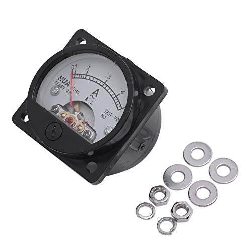 Hethlif Class 2,5 Genauigkeit AC 0-5A Analog Panel Rundmesser Amperemeter Meter Schwarz von Hethlif