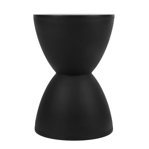 Hethlif Hourglass Design Footruest Side Table, Moderner Schuhschalterhocker für den Home -Eingang, Multi -funktionale Dekormöbel für Wohnzimmer oder Schlafzimmer (Black) von Hethlif