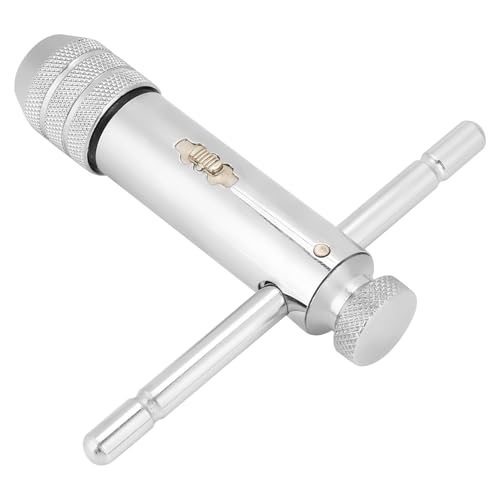 Hethlif Ratschenklappen -Tap -Griff, Einstellbarer Ratschenschlüssel Ratcheting T Handle Tap Schraubenschlüssel Griff Einstellbarer T Stange für & Stempel Set (M5-M12) von Hethlif