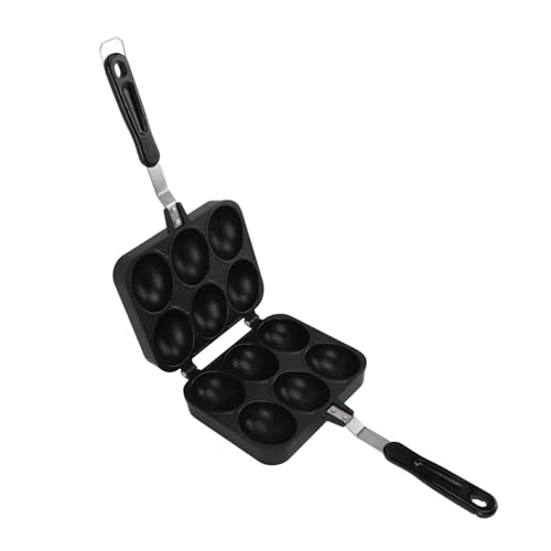Hethlif Takoyaki Pan, Takoyaki Maker Mini Pfannkuchenpfanne 6 Loch Küche Kochen Backkuchen -Werkzeug Doppelseitige -Teller Zum Kochen und Backen, Schwarz 6,9 X 1.6in Hethlif Takoyaki Pan, Takoyaki Maker Mini Pfannkuchenpfanne 6 Loch Küche Kochen Backkuchen -Werkzeug Doppelseitige -Teller Zum Kochen und Backen, Schwarz 6,9 X 1.6in von Hethlif