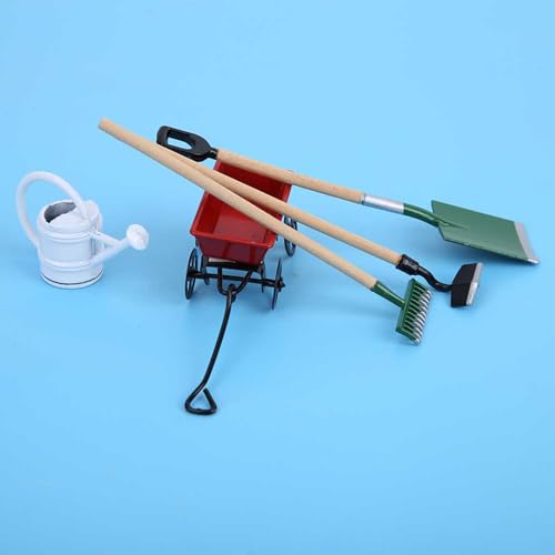 Hethlif Tiny Garden Tool Set für 1/12 Skala Miniatures Realistic Farming Kit für Dollhouse Gardening -Enthusiasten von Hethlif
