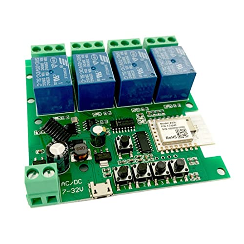 Hethlif Zigbee Tuya Smart 4CH Relaismodul DC5V 7-32V RF433Mhz Fernbedienung Lichtschalter Funktioniert mit Home von Hethlif