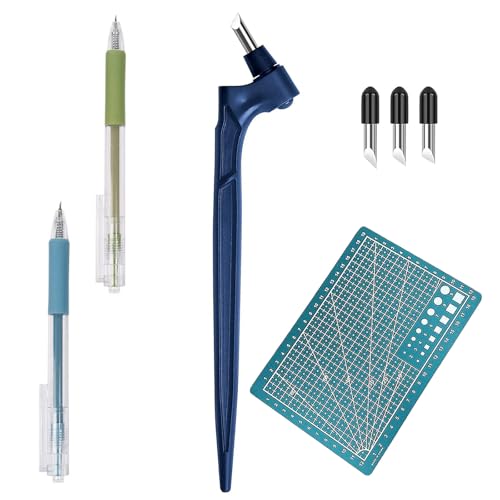 Craft Schneidwerkzeuge Set 6teilig Edelstahl Bastelmesser Set 360 Grad Präzisions mit 2 Ersatzklingen A4 Schneidematte und 2 Schneidestift Handwerkszeug Set für DIY Handwerk Scrapbooking Craft Schneidwerkzeuge Set 6teilig Edelstahl Bastelmesser Set 360 Grad Präzisions mit 2 Ersatzklingen A4 Schneidematte und 2 Schneidestift Handwerkszeug Set für DIY Handwerk Scrapbooking von Heting-YQ