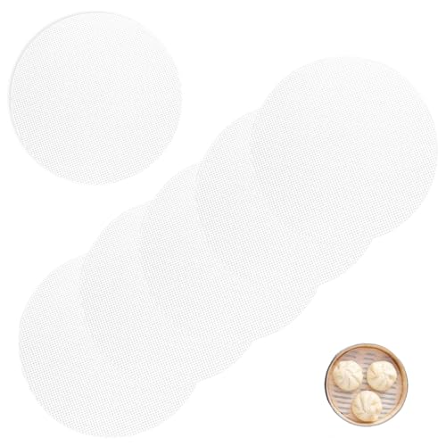 Heting-YQ 6 Stück Silikon Dämpfer Matte 32cm Runde Antihaft Silikon Matte Dampfgarer Wiederverwendbare Dumplings Matte für Gedämpfte Brötchen Knödel Backen Gebäck von Heting-YQ