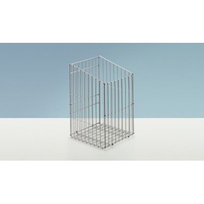 Badezimmer-Wäschekorb,Schrankb. 300mm, 9079904, Stahl silber von Hettich