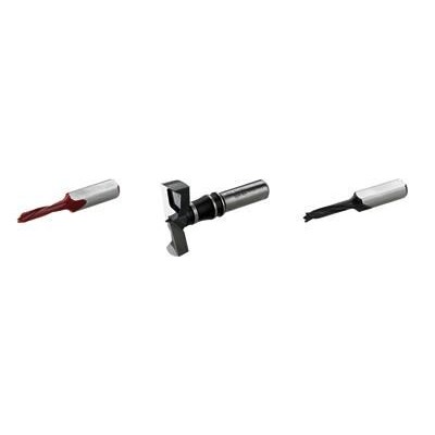 Bohr- und Einpressautomat-Bohrer, Ø14mm,L 57mm,Schaft Ø 10mm, links = rot 53942 von Hettich