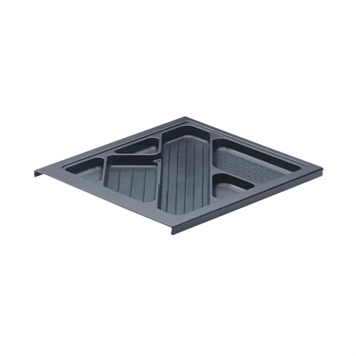 HETTICH 1079061 Systema Top 2000 Büro Schreibmaterial-Auszug 392 x 25 mm für Rollcontainer (Schreibtisch) Kunststoff schwarz, Silber von Hettich