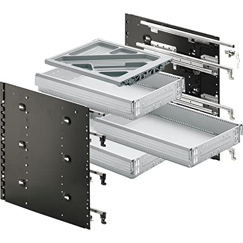Schnellmontage Container-Set 404 x 530, Aluminium Optik von Hettich