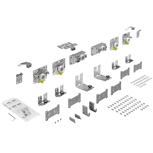 HETTICH 9242710 Silber Top Line L Schiebetürenbeschlag-Set für Schiebetüren, 3-türig Holzstärke 10-16 mm, Links Alu eloxiert von Hettich