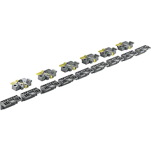 HETTICH 9278080 Top Line XL Adapter-Set für Führungs-und Laufprofile der Schiebetür, Kunststoff grau, Silber von Hettich