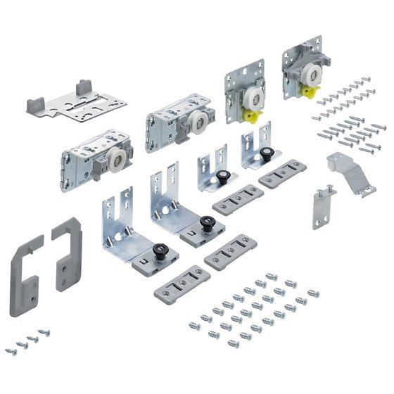 HETTICH - Falttür-Laufteilset, max.50kg, TopLine L, 9242713, verzinkt von Hettich