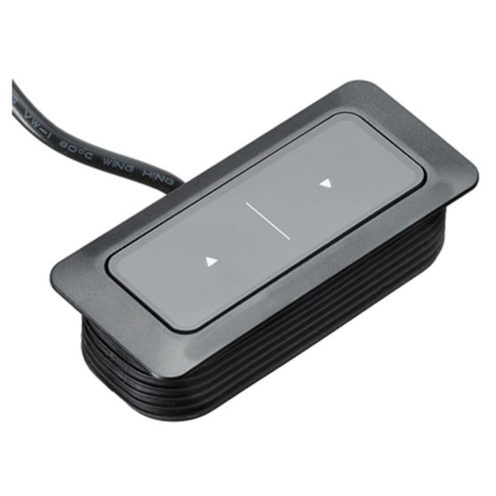 HETTICH - Handschalter LegaDrive Touch Basic Inlay 9243921, für Tischplatten, schwarz von Hettich