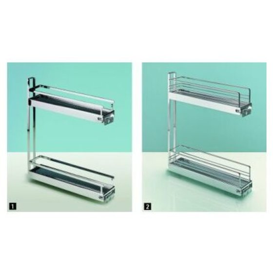 HETTICH - Küchenunterschrank-Frontauszug, Classic, 9207578, 90°, rechts, silber, KB150mm von Hettich