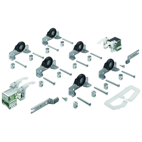 HETTICH - MB-Schiebetürbeschläge-Set,TopLine 1,45077, 3-T.,für einliegende Türen,50kg von Hettich