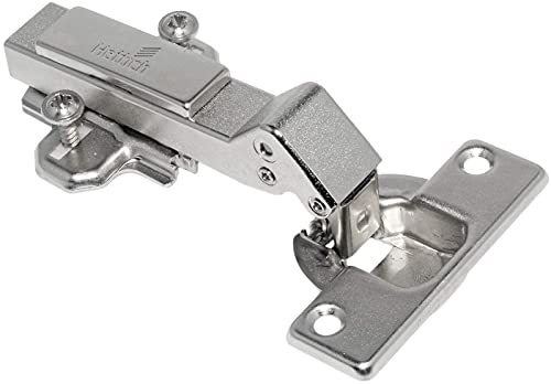 HKB® Eckscharnier, Topfscharnier 95° für Eckschränke und vorliegende Türen, Topf ø 35 mm, 45°, Kröpfung 0 mm, Stahl vernickelt, 1 Stück, 9125528 von Hettich