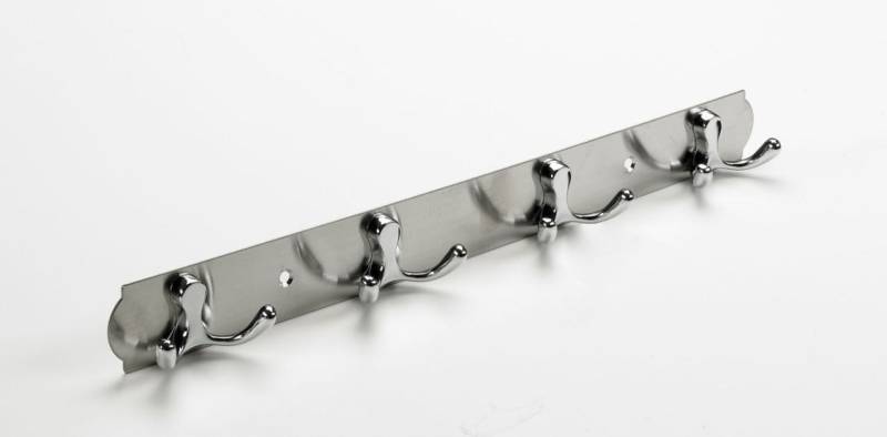 Hakenleiste, 4 Haken, 380 x 38 x 33 mm, Edelstahl, Zinkdruckguss verchromt Hakenleiste, 4 Haken, 380 x 38 x 33 mm, Edelstahl, Zinkdruckguss verchromt von Hettich