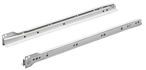 Hettich 9220053 Rollschubführung Teilauszug FR 302-für aufliegende Montage, 300mm, einseitige Zwangsführung, 1 Paar, weiß von Hettich