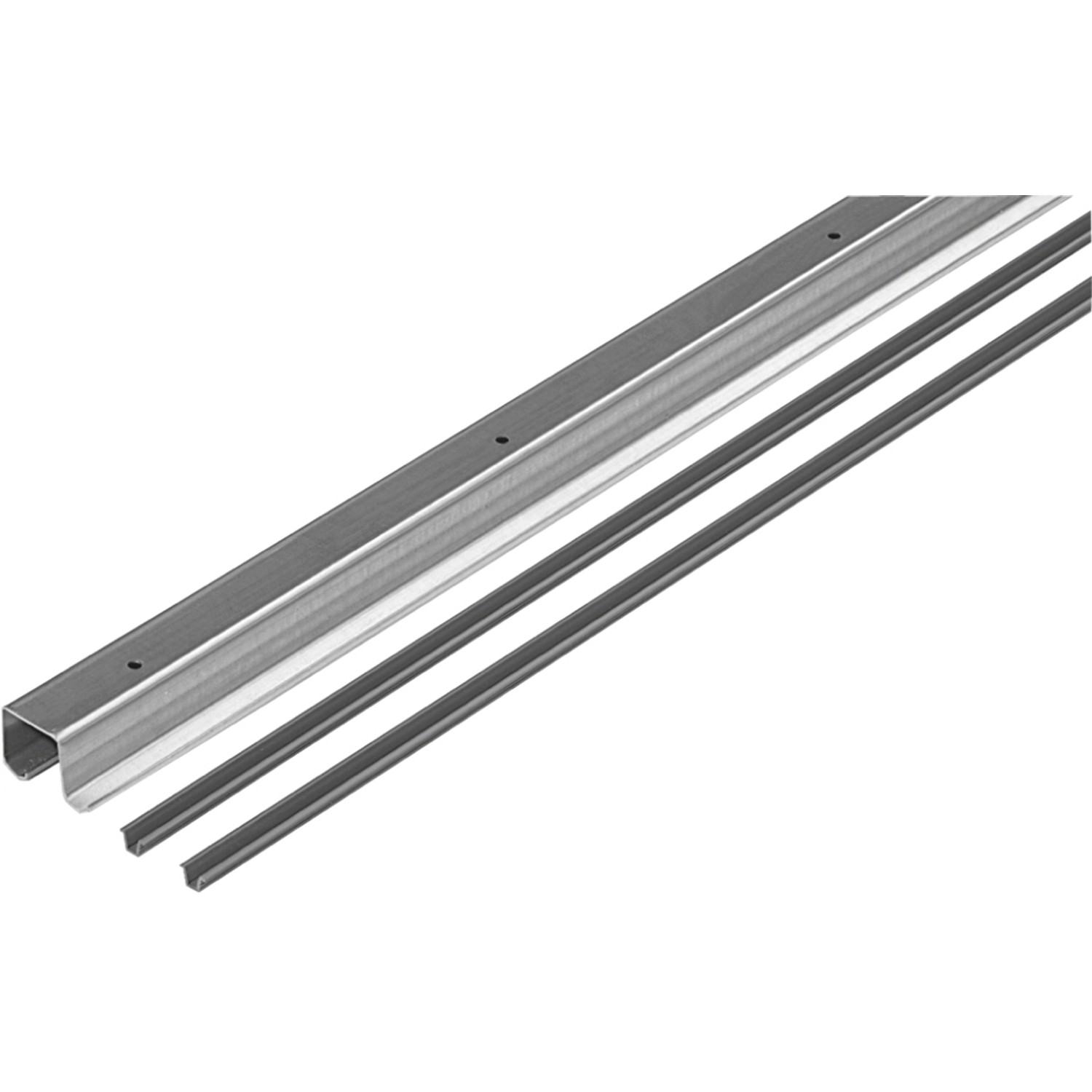 Hettich Doppellauf- und Führungsprofil TopLine 2 2 m Stahl / Kunststoff Weiß von HETTICH