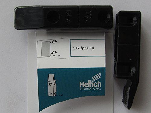 Hettich Einhängebeschlag MultiClip zum Aufschrauben, 64 x 15 x 15 mm, Kunststoff schwarz, 4 Stück, 89348 + 49572 Hettich Einhängebeschlag MultiClip zum Aufschrauben, 64 x 15 x 15 mm, Kunststoff schwarz, 4 Stück, 89348 + 49572 von Hettich