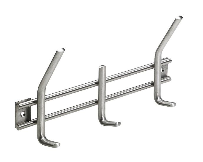 Hettich Garderobenhaken 3 Haken 25,5 x 14,0 x 5,0 cm Edelstahl von HETTICH