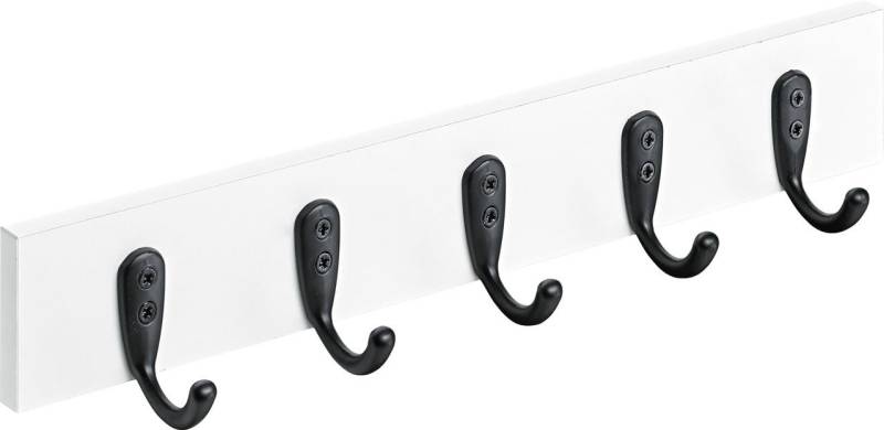 Hettich Garderobenhaken Hettich Garderobehakenleiste mit 5 Haken 400 x 60 von Hettich