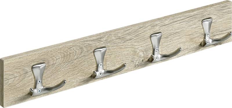 Hettich Garderobenhaken Hettich Garderobenleiste 4 Haken Holz 50 x 8 x 4,6 von Hettich
