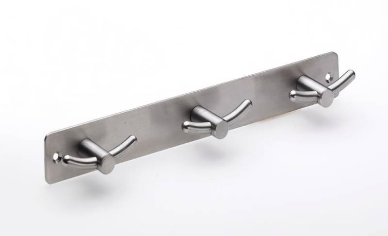 Hettich Garderobenleiste 3 Haken 27,0 x 3,5 x 3,5 cm Edelstahl von HETTICH