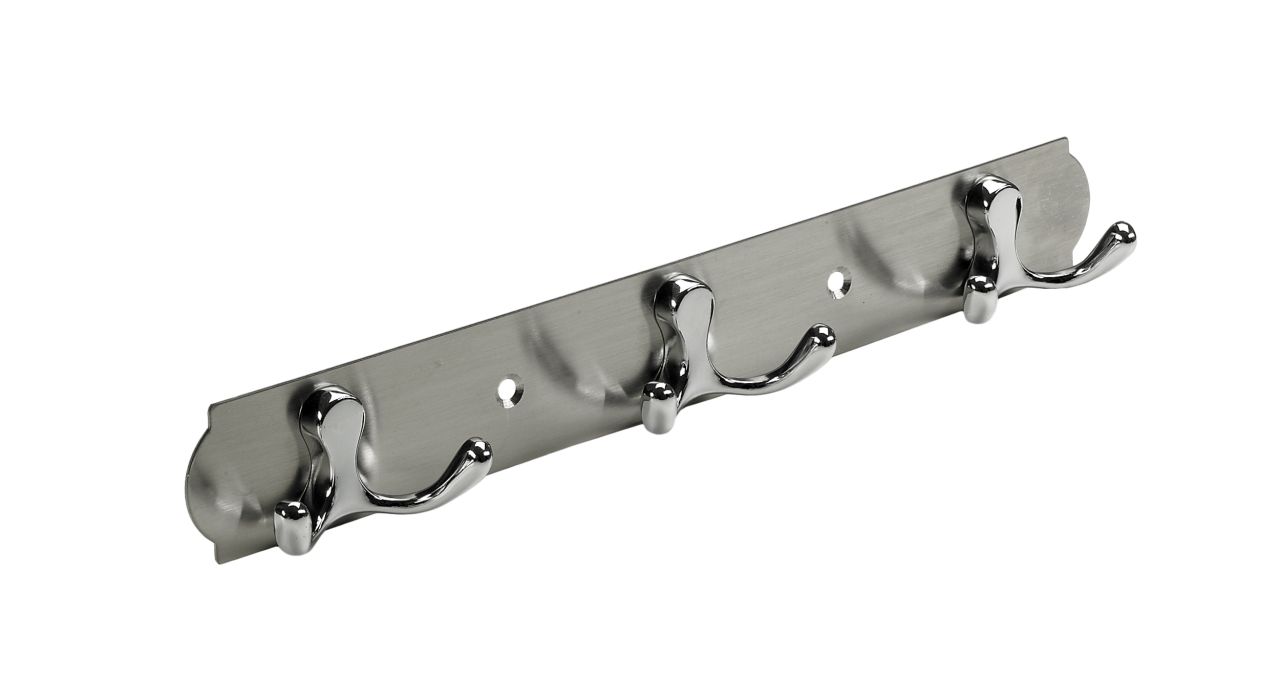 Hettich Garderobenleiste 3 Haken 28,0 x 3,8 x 3,3 cm silber von HETTICH