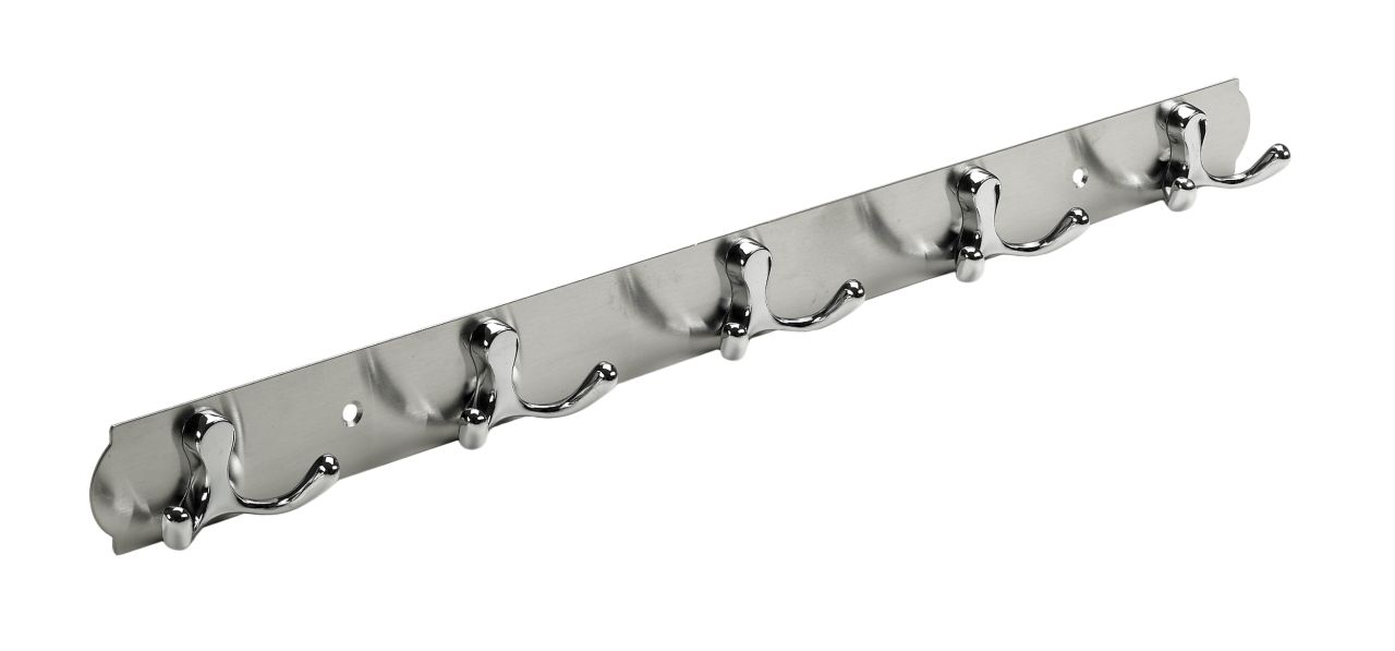 Hettich Garderobenleiste 5 Haken 48,5 x 3,8 x 3,3 cm silber von HETTICH