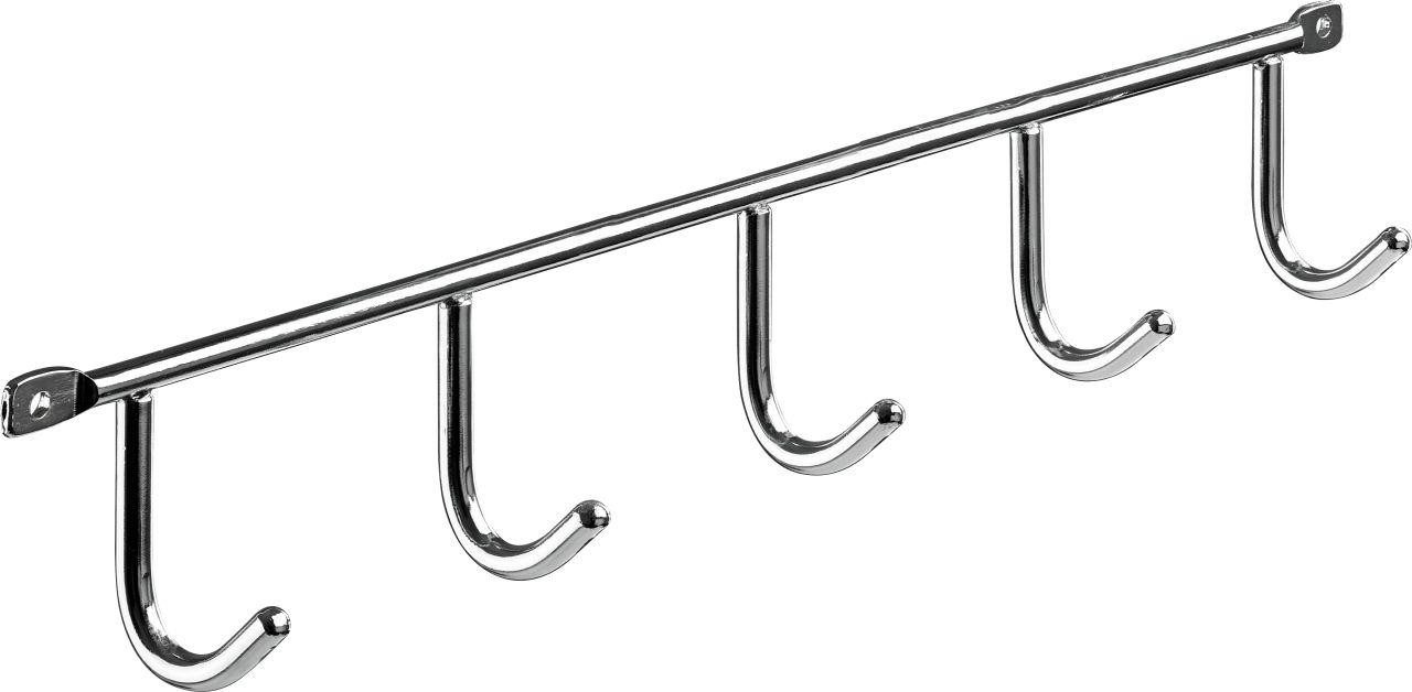 Hettich Garderobenleiste 5 Haken 52 x 350 x 35 mm verchromt von HETTICH