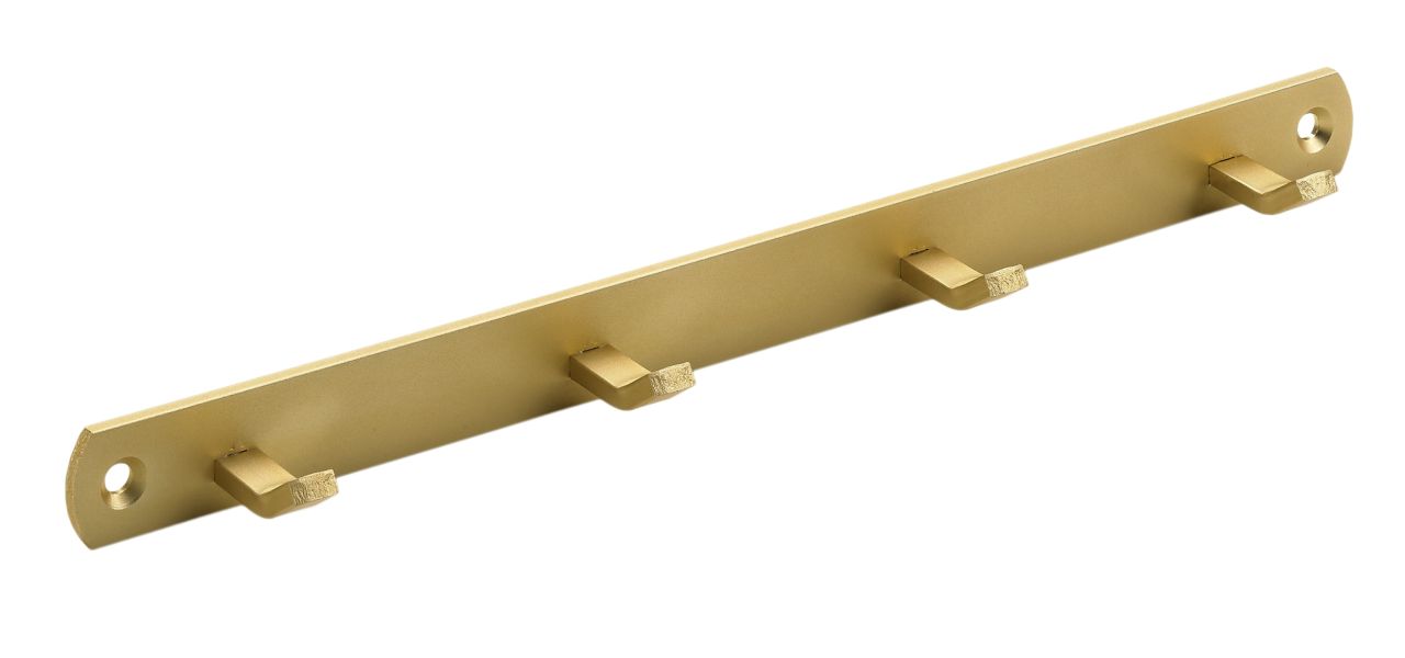 Hettich Garderobenleiste 4 Haken 27,0 x 2,0 x 3,0 cm gold von HETTICH