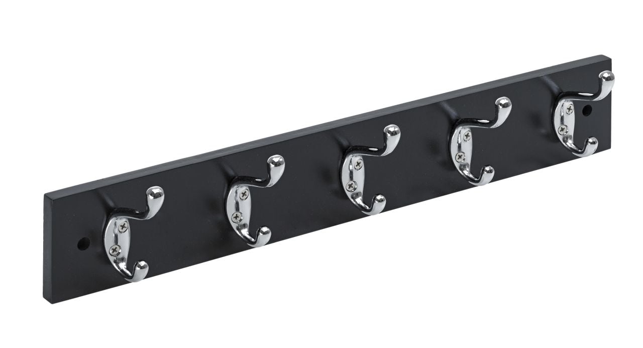 Hettich Garderobenleiste 5 Haken 50,0 x 8,0 x 7,5 cm schwarz Hettich Garderobenleiste 5 Haken 50,0 x 8,0 x 7,5 cm schwarz von HETTICH