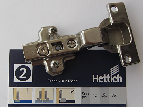 Hettich Intermat 2, Federscharnier 110°, Top-ø 35 mm, innenanliegender Anschlag, Ganzmetall, 12 Stück, 00733 von Hettich