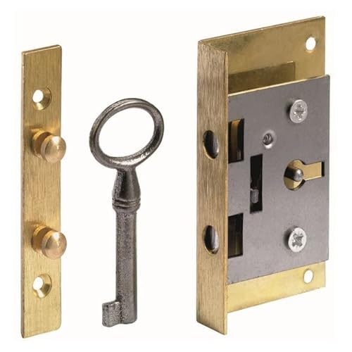 Hettich Klappen-Einsteckschloss Stahl blank/Messing von Hettich